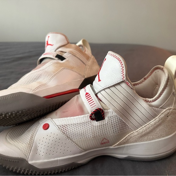 Air Jordan White and Red basketball Sneaker